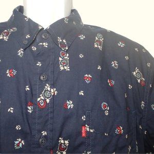 Levi's Mens Button Down Shirt Blue Large